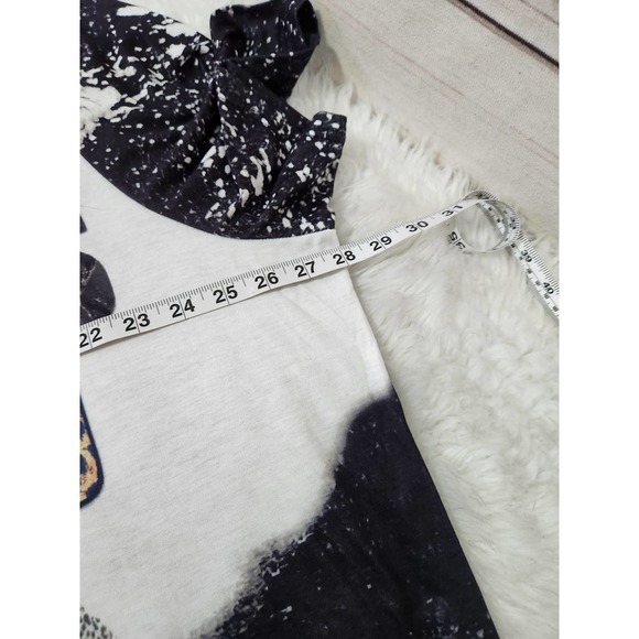 Shein Curve Coffee Lounge Women's Black White Tie Dye Graphic T- Shirts Size 4XL - Picture 5 of 6